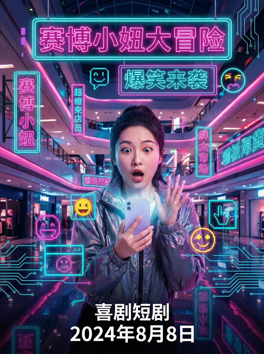 日韩精品 搞笑喜剧短剧 - 赛博小妞大冒险海报